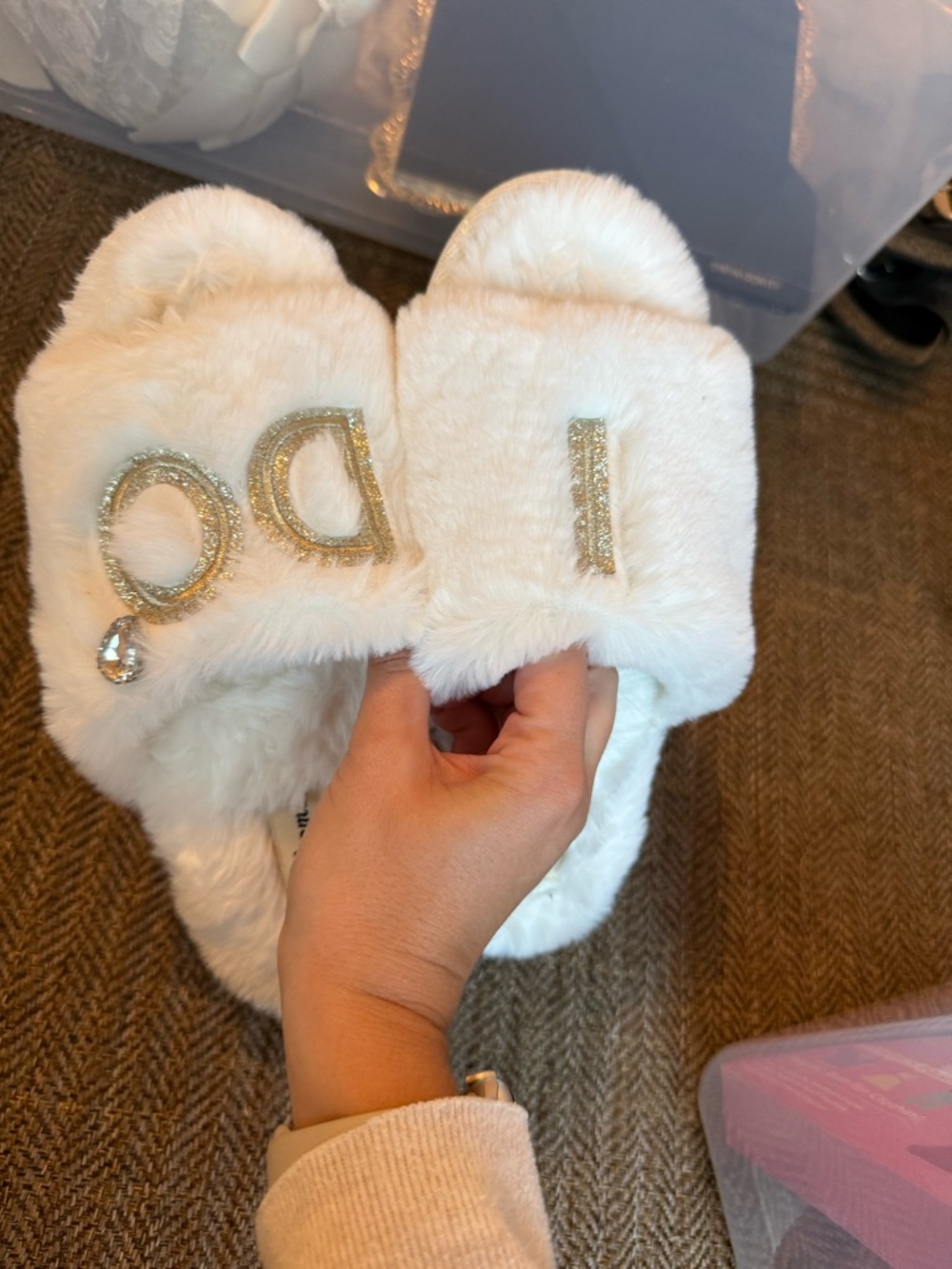 “I do” slippers for the bride